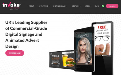 invokedigitalsignage.co.uk screenshot