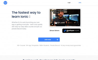 ionicacademy.com screenshot