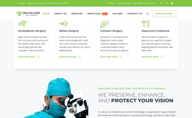 iriseyecare.org.in screenshot
