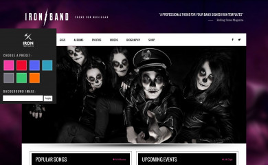 http://ironband.irontemplates.com screenshot