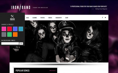 IronBand — Music Band & DJ Theme screenshot