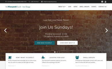 ironrangevineyard.org screenshot
