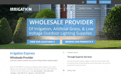 irrigationexpress.com screenshot