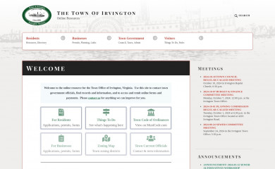 irvingtonva.gov screenshot