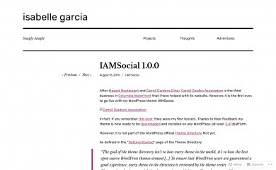 http://isabellegarcia.me/iamsocial screenshot