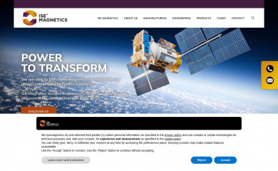 isemagnetics.com screenshot