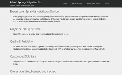 islandspringsirrigation.com screenshot