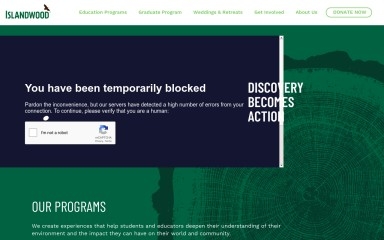 islandwood.org screenshot