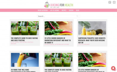 juicing-for-health.com screenshot