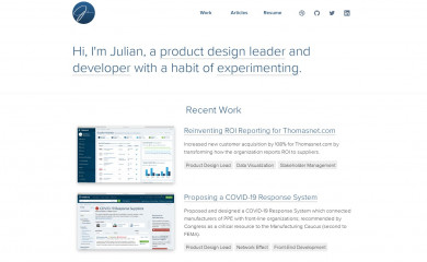 https://julian.is screenshot