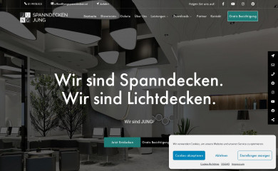 jungspanndecken.at screenshot