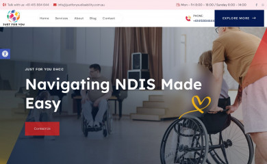 justforyoudisability.com.au screenshot