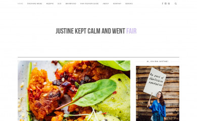 justinekeptcalmandwentvegan.com screenshot