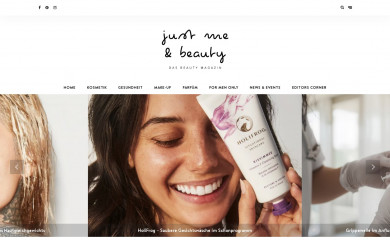 justmeandbeauty.de screenshot