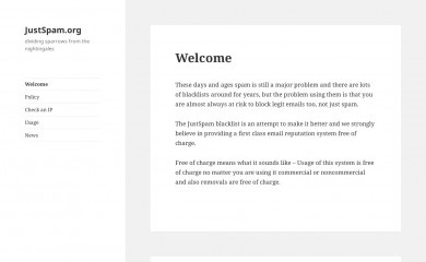 justspam.org screenshot