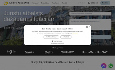 jurists-advokats.lv screenshot
