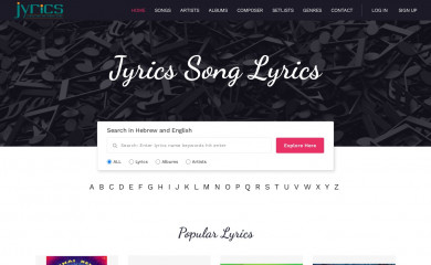 jyrics.com screenshot