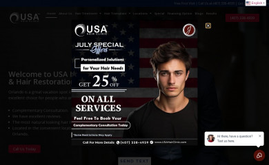 jacksonvillehairclinic.com screenshot