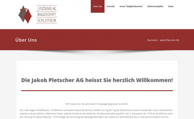 jakobpletscherag.ch screenshot