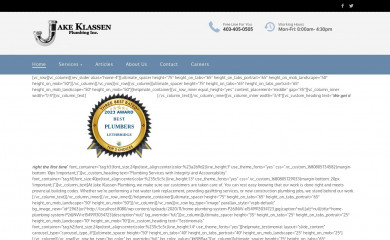 jakeklassenplumbing.com screenshot