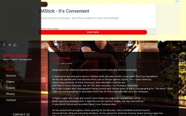 jamesdeanedance.com screenshot