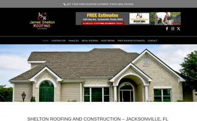 jamessheltonroofing.com screenshot