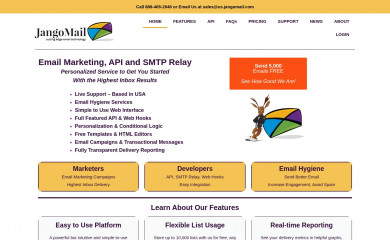 jangomail.com screenshot