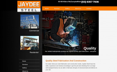 jaydeesteel.com.au screenshot