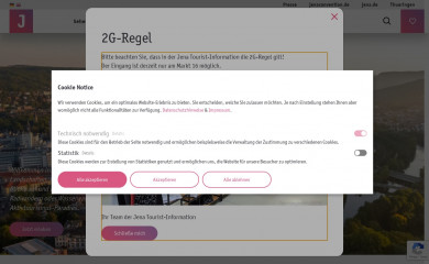 jenatourismus.de screenshot