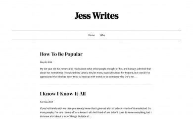 jesswrites.com screenshot