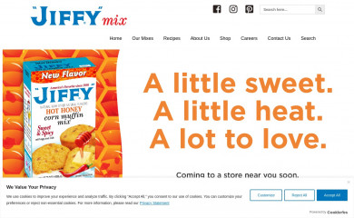 jiffymix.com screenshot