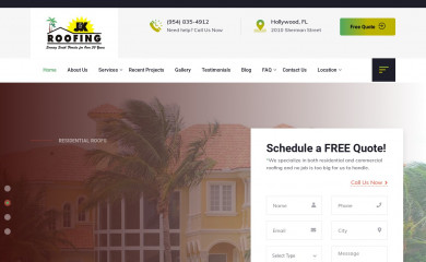 jkroofinginc.com screenshot