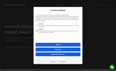jm-ventilation.dk screenshot