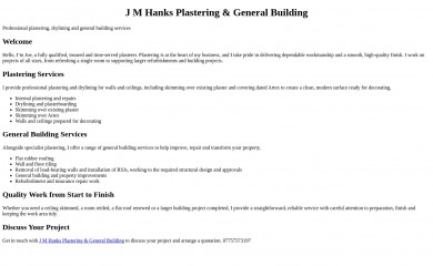 jmhanks.co.uk screenshot