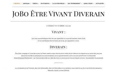 jobo-etre-vivant-diverain.fr screenshot