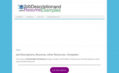 jobdescriptionandresumeexamples.com screenshot