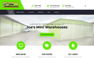 joesminiwarehouses.com screenshot