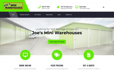 joesminiwarehouses.com screenshot