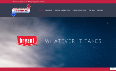 johnsheatingandac.com screenshot