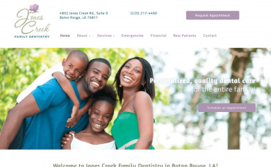 jonescreekfamilydentistry.com screenshot