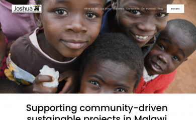 joshuainmalawi.org.uk screenshot