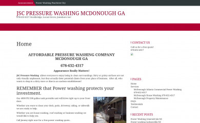 jscpressurewashing.com screenshot