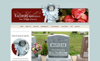 kulinskimemorials.com screenshot