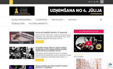 kulturaskoledza.lv screenshot