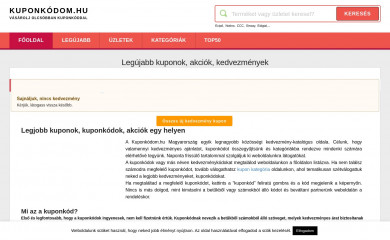 kuponkodom.hu screenshot