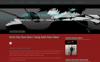kurtisclayvoiceovers.com screenshot