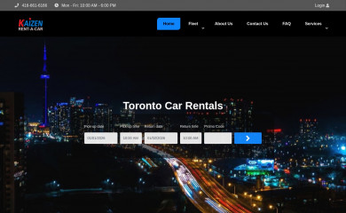 kaizenrentacar.com screenshot