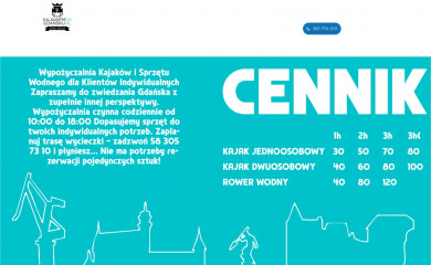 kajakiempogdansku.pl screenshot