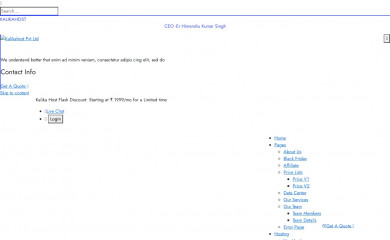 kalikahost.in screenshot
