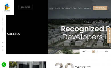 kalpanaconstructions.com screenshot